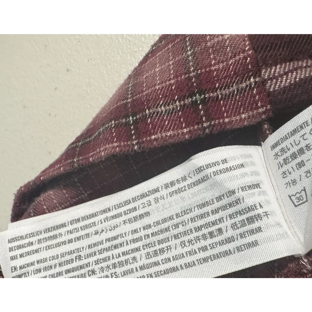 Hollister Womens XS Skirt‎ Dark Academia Preppy Plaid Mini Flannel Stretch Fall